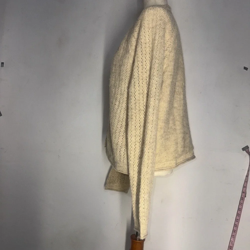 Croft &‎ Barrow Beige Knit Open Front Cardigan Women's Size L